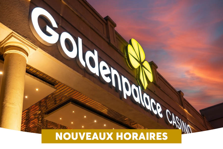 Cette image est un e-mail annon�ant les nouveaux horaires du Casino Golden palace